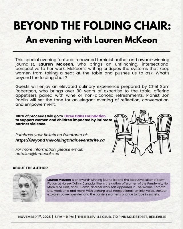 Beyond the Folding Chair: An evening with Lauren McKeon